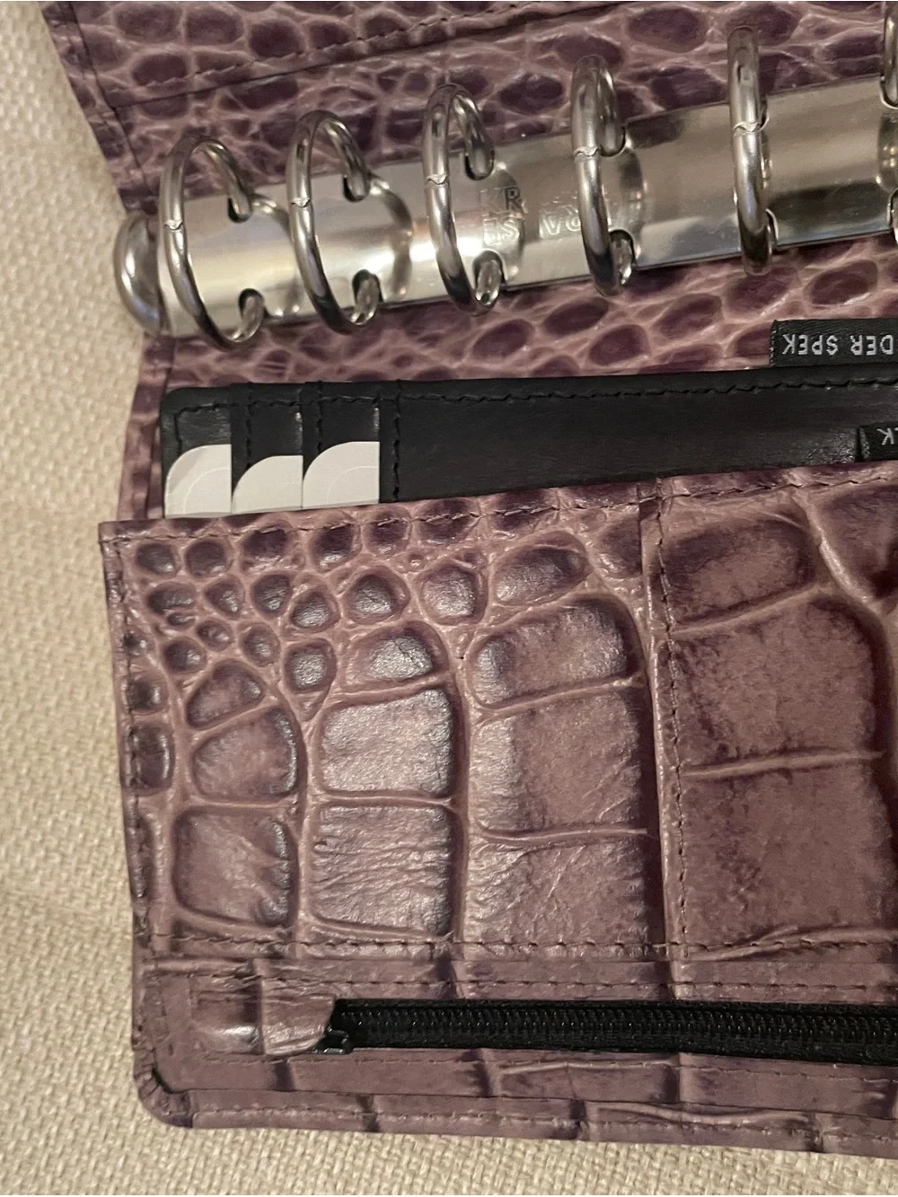 Van Der Spek Croco Leather Junior (Pocket) Planner